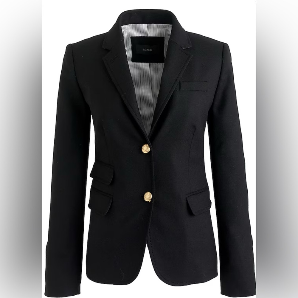 J. Crew Black Blazer with Gold Buttons